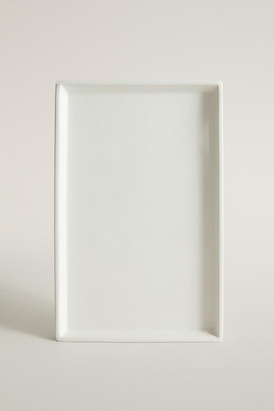 BANDEJA DE BANHEIRO DE CERÂMICA BRANCA - Branco da Zara - Imagem 0