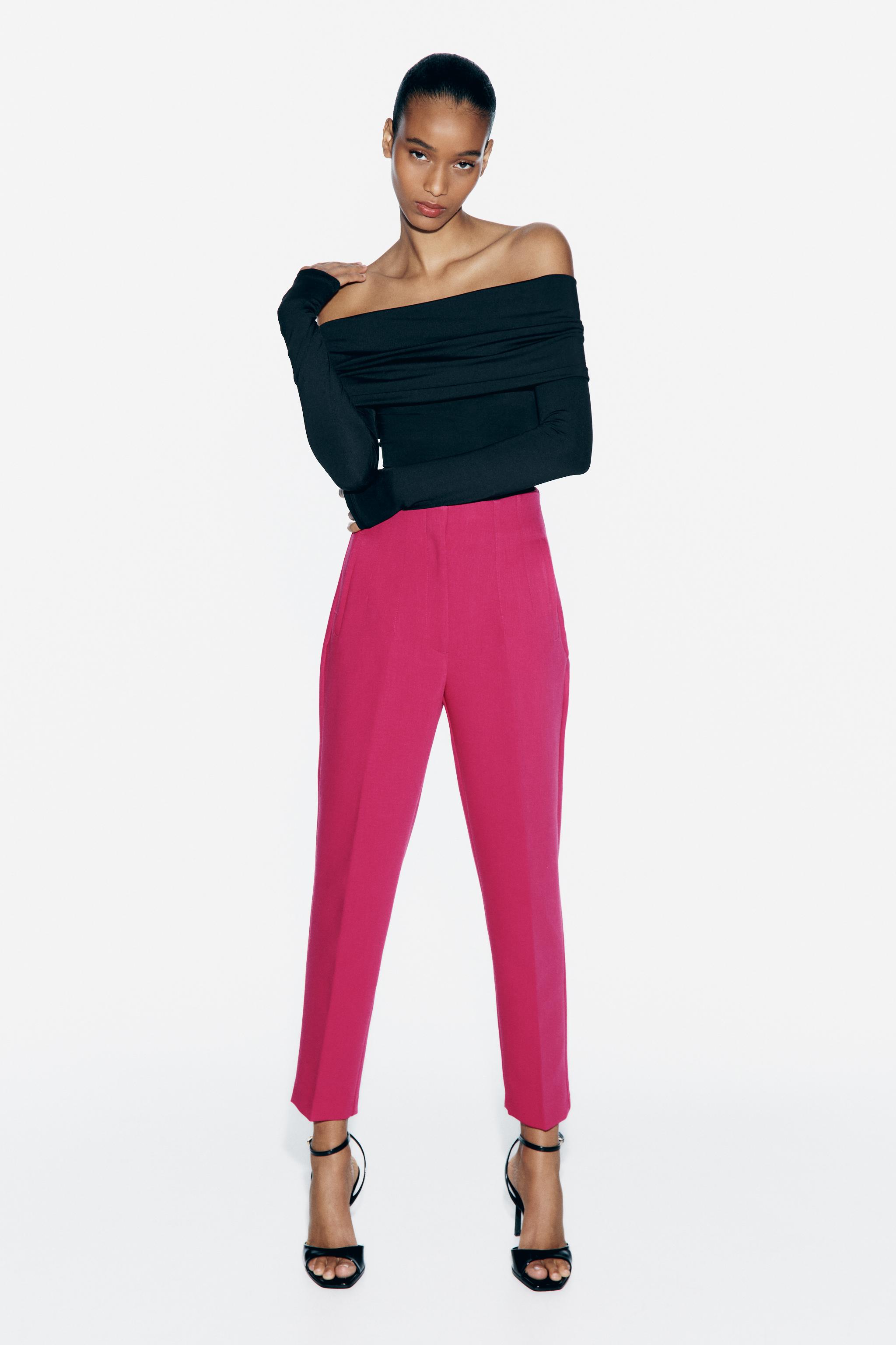 Zara Woman High Waist Black Pants Trousers, Women's Fashion
