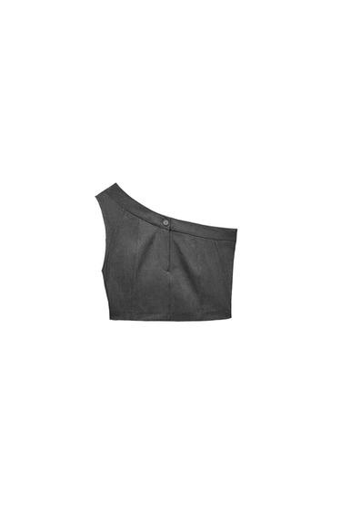ASYMMETRIC TOP WITH BUTTON