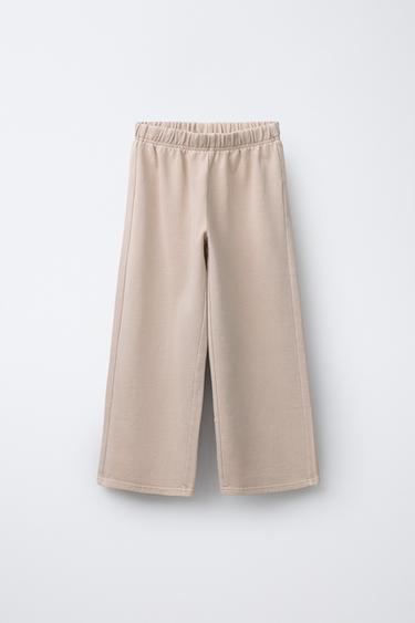 QUẦN ỐNG RỘNG HIỆU ỨNG BẠC MÀU - Màu hồng nhạt pha tím từ Zara