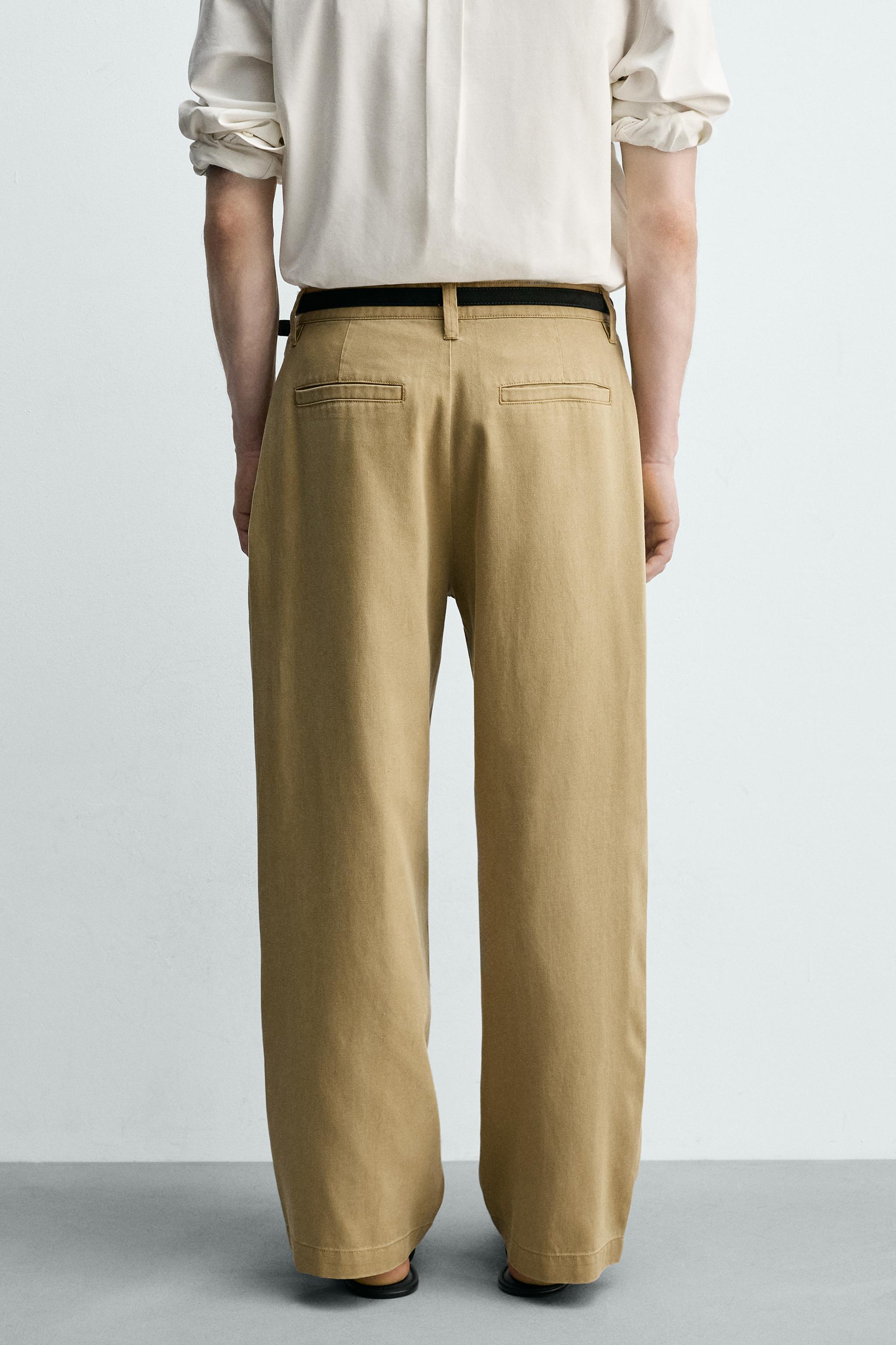 LYOCELL - COTTON PLEATED PANTS