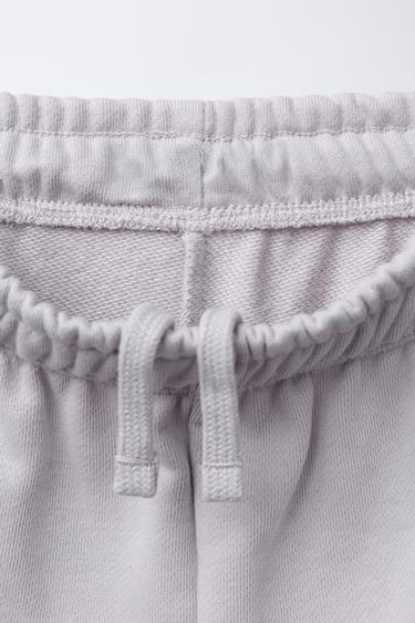 SWEATSHIRT AND JOGGER SET WITH TEXT PATCH - Purple by Zara - Image 6