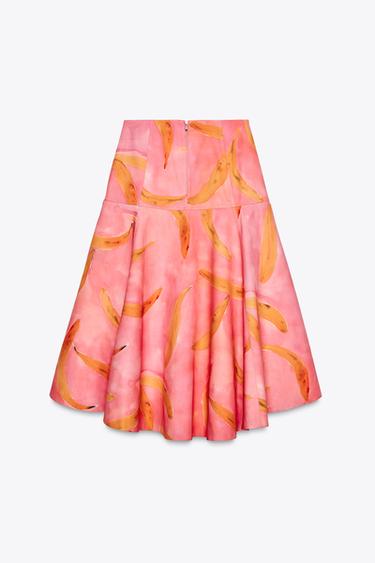 ZW COLLECTION PRINTED MIDI SKIRT - Pink by Zara - Image 5