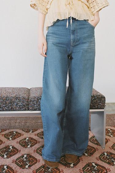 JEANS ZW COLLECTION WIDE LEG HIGH-WAIST - Blue by Zara