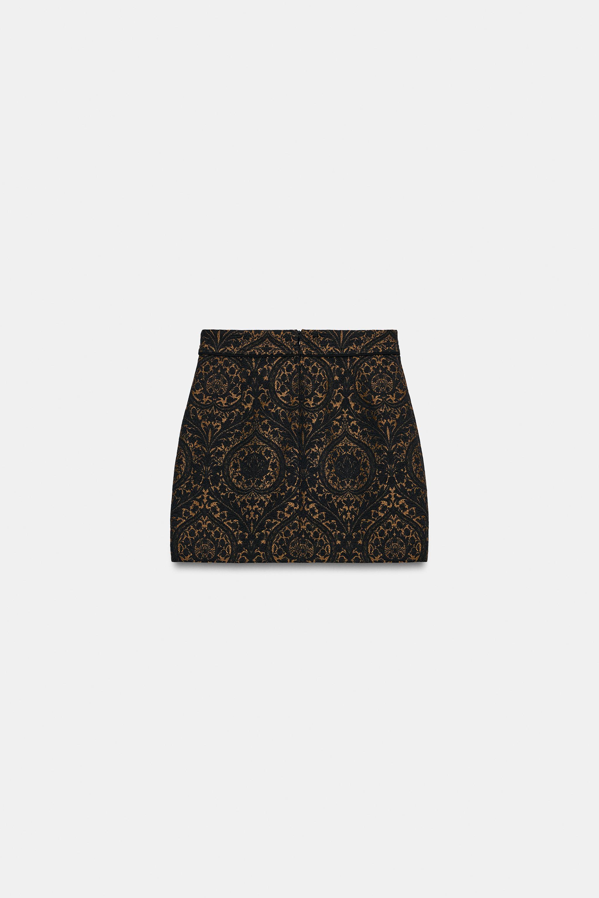 JACQUARD ZW COLLECTION SKIRT - Black | ZARA Canada
