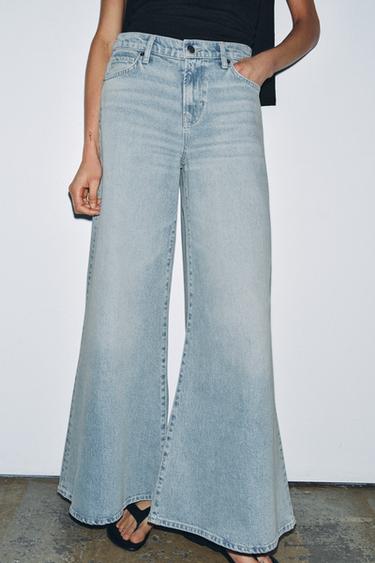 ZW COLLECTION MAXI LOW-RISE WIDE-LEG JEANS - Blue by Zara