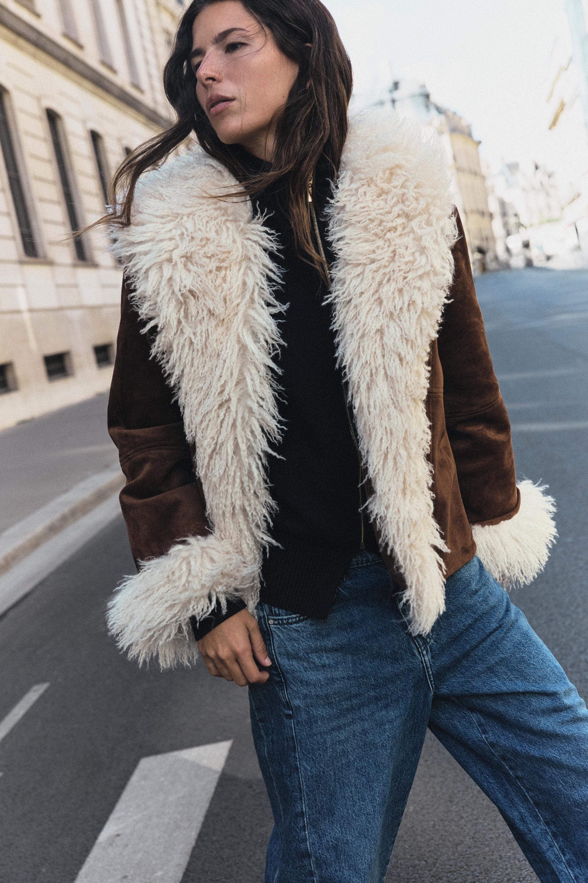 FAUX FUR COMBINED JACKET