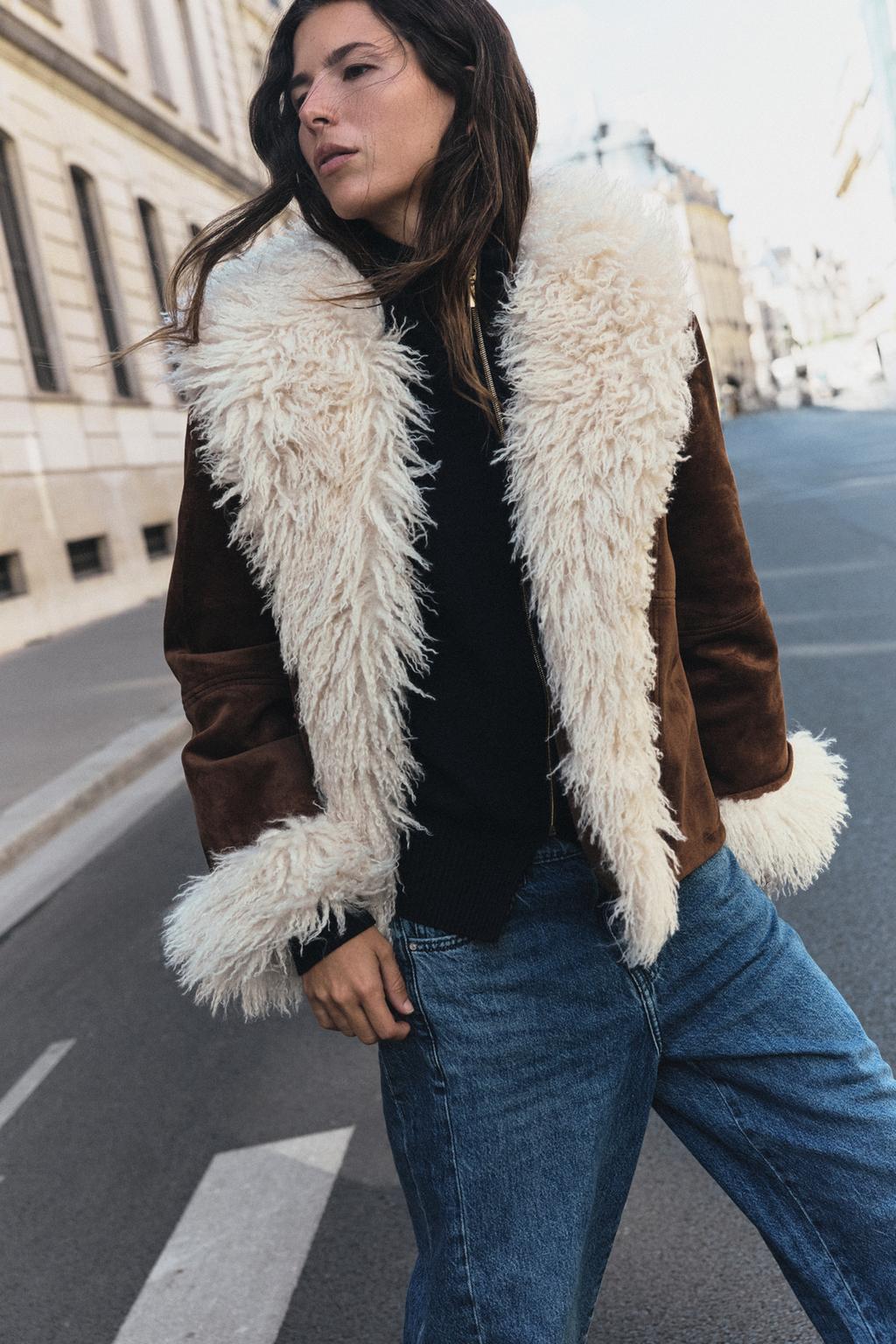 COMBINED JACKET WITH FAUX FUR