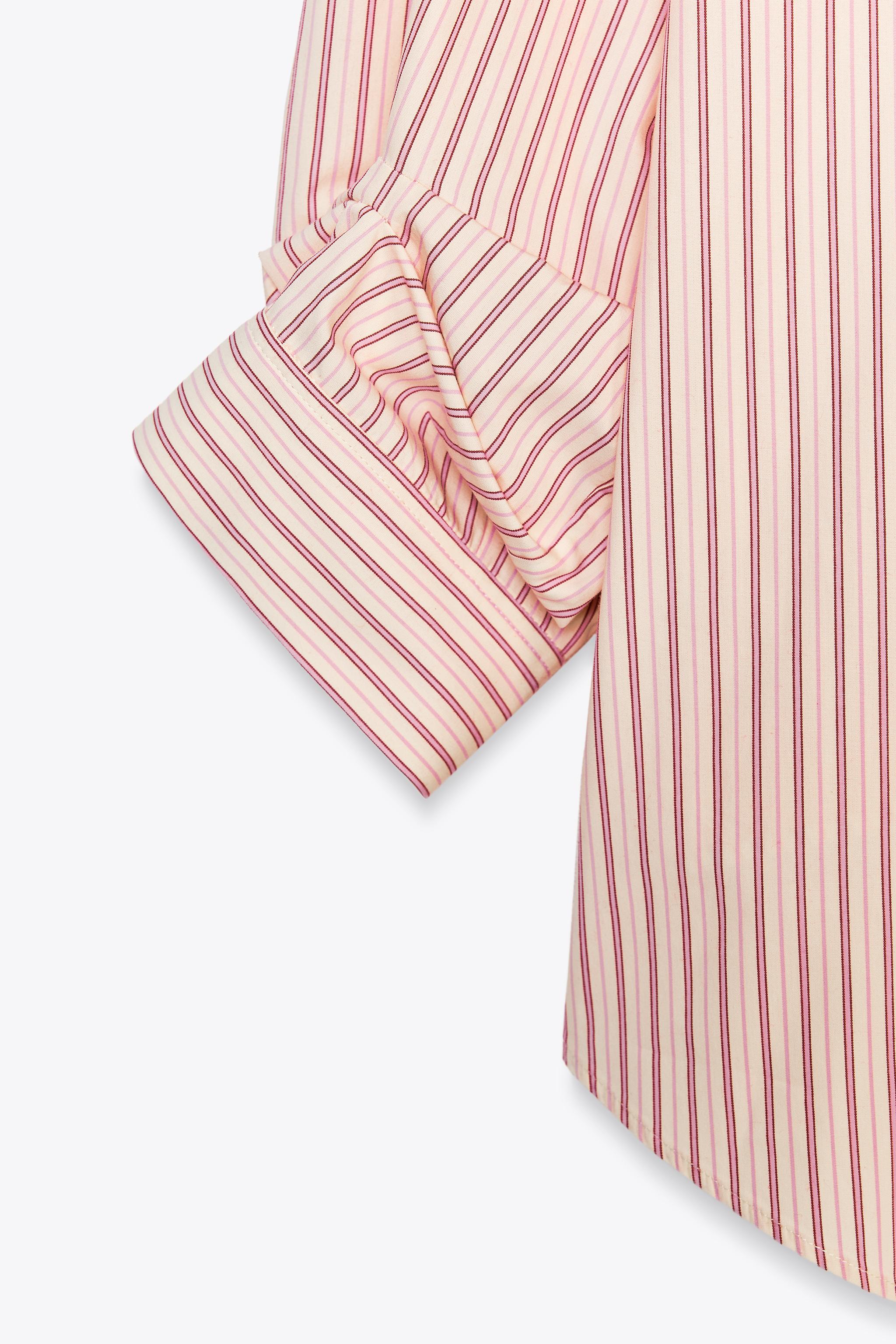 ZW COLLECTION STRIPED SHIRT - Pink | ZARA United States