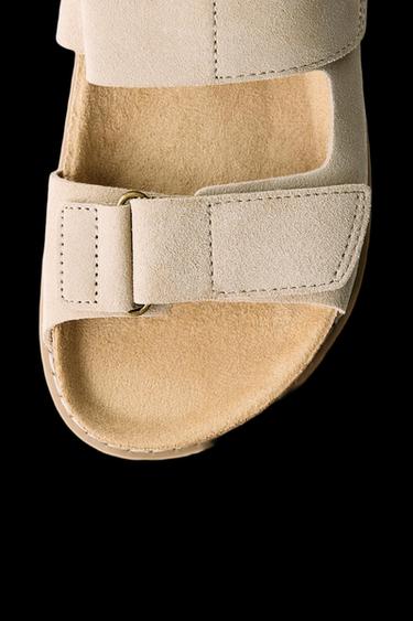 LEATHER SANDALS - Sand Brown by Zara