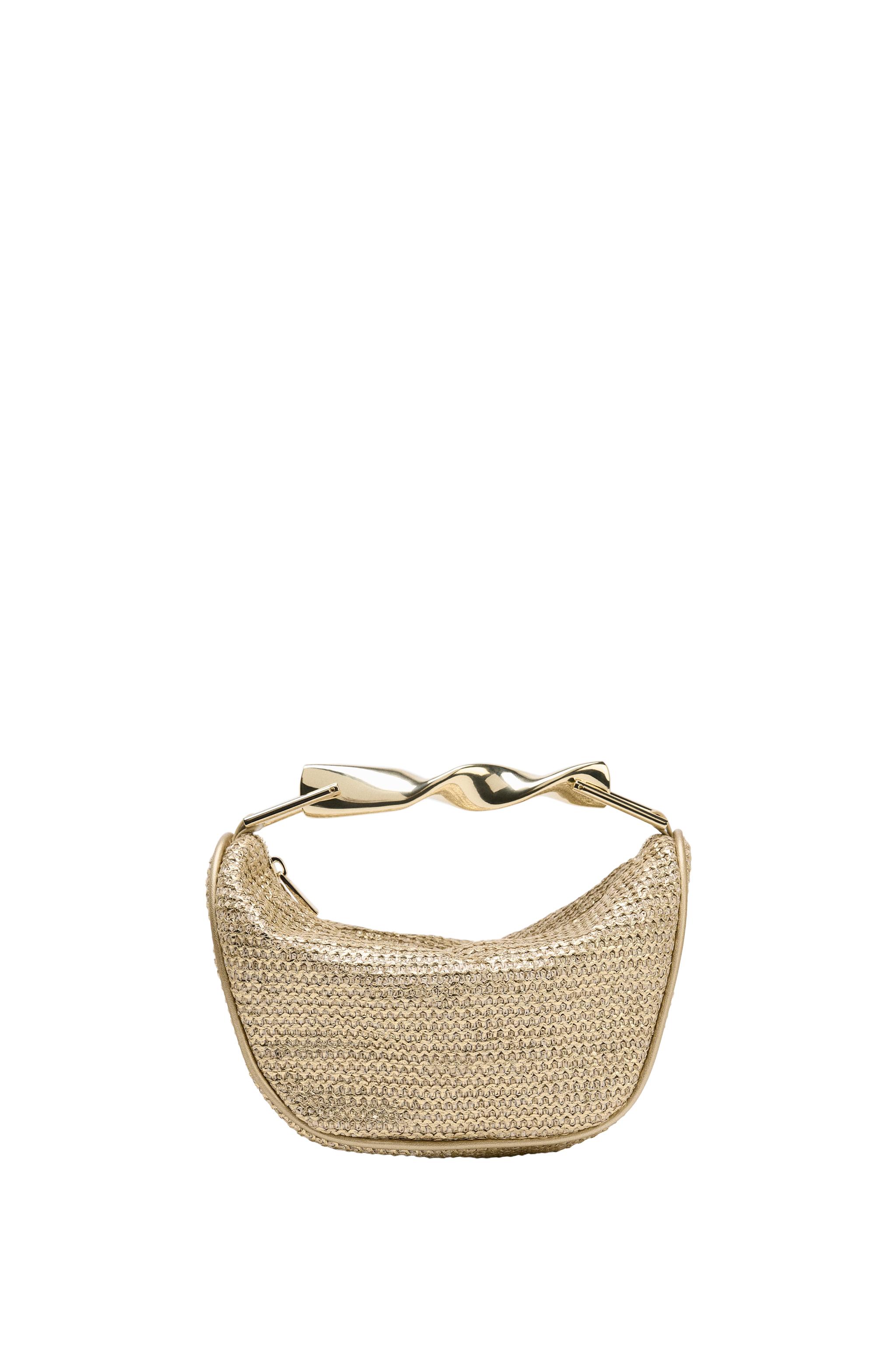 MINI BAG WITH METALLIC HANDLE - Golden | ZARA South Africa