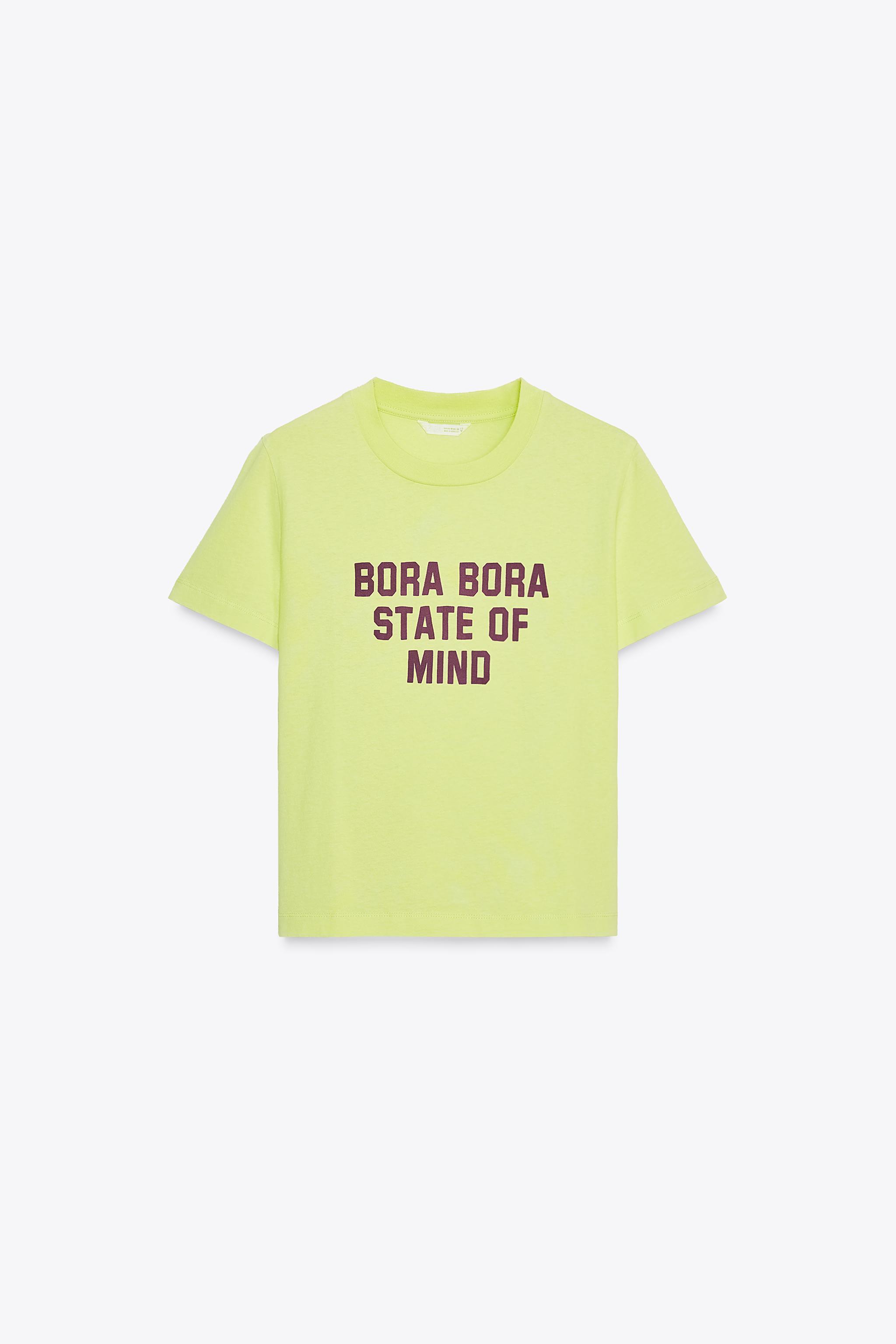 WASHED T-SHIRT WITH TEXT
