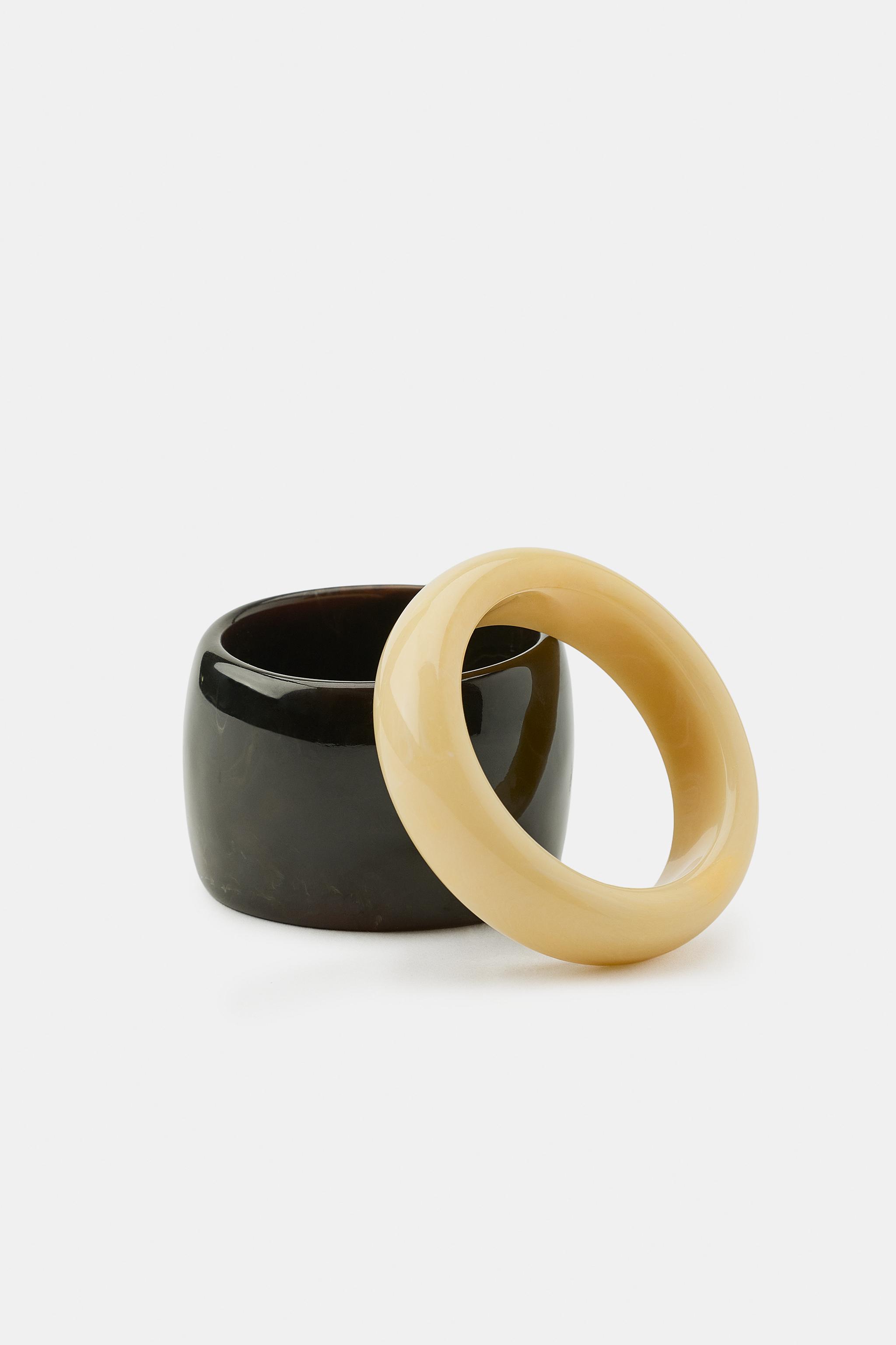 TWO-PACK OF RIGID RESIN BRACELETS