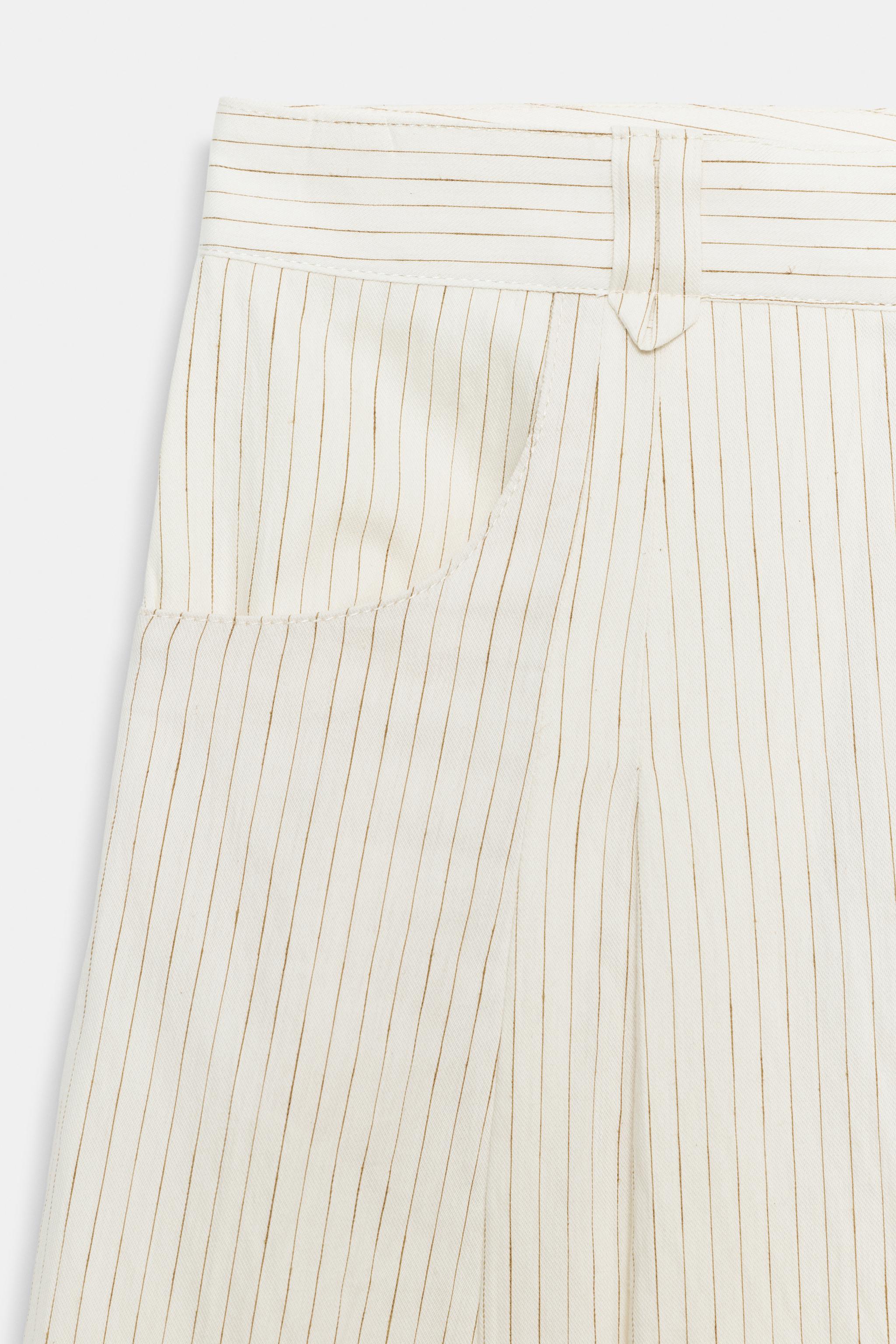 ZW COLLECTION STRIPED PLEATED SHORTS