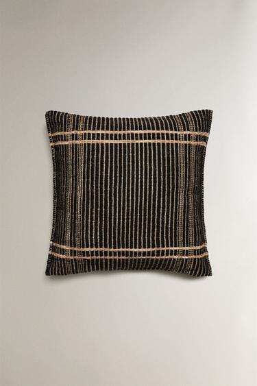 HOUSSE DE COUSSIN KILIM - Noir de Zara