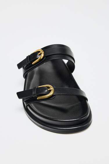 SANDALES À BOUCLES - Noir de Zara - Image 6