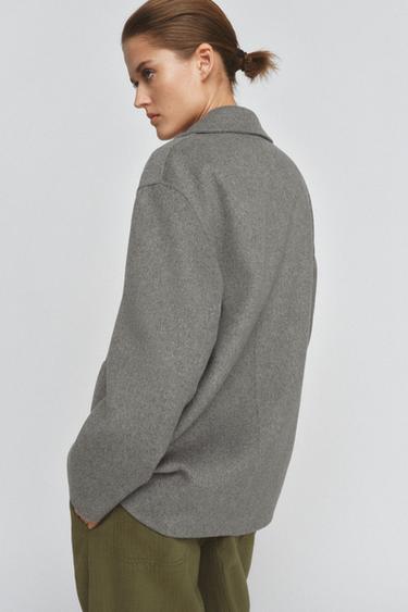 BLAZER EN MÉLANGE DE LAINE ZW COLLECTION - Gris de Zara - Image 2