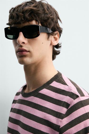 T-SHIRT EN JACQUARD À RAYURES - rayures de Zara - Image 4