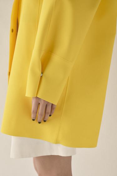 RUBBERISED JACKET ZW COLLECTION - Yellow by Zara - Image 4