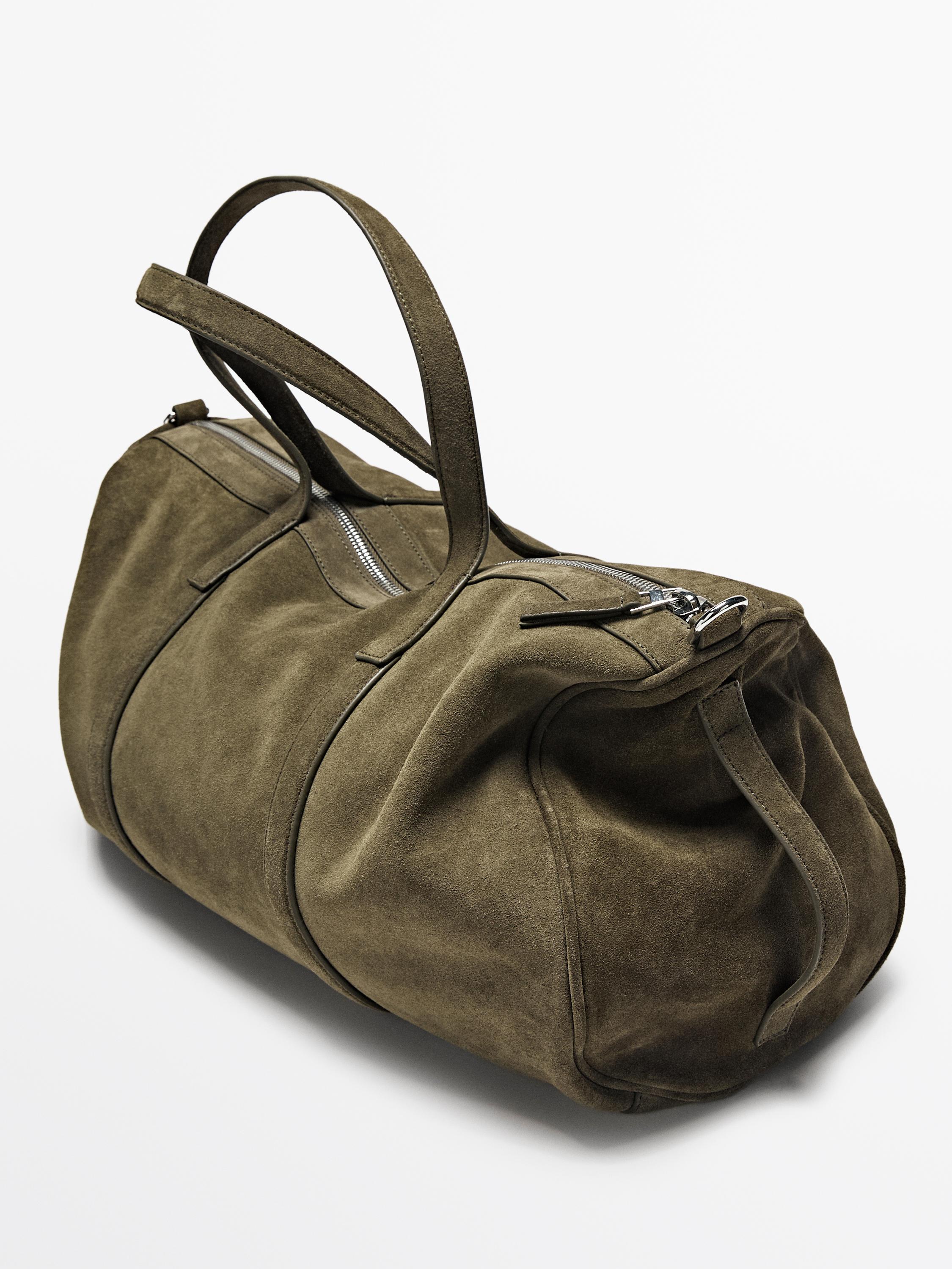Sac de voyage cuir daim