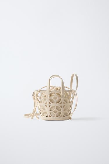 OPEN-WEAVE BASKET BAG - Ecru White by Zara - Image 0