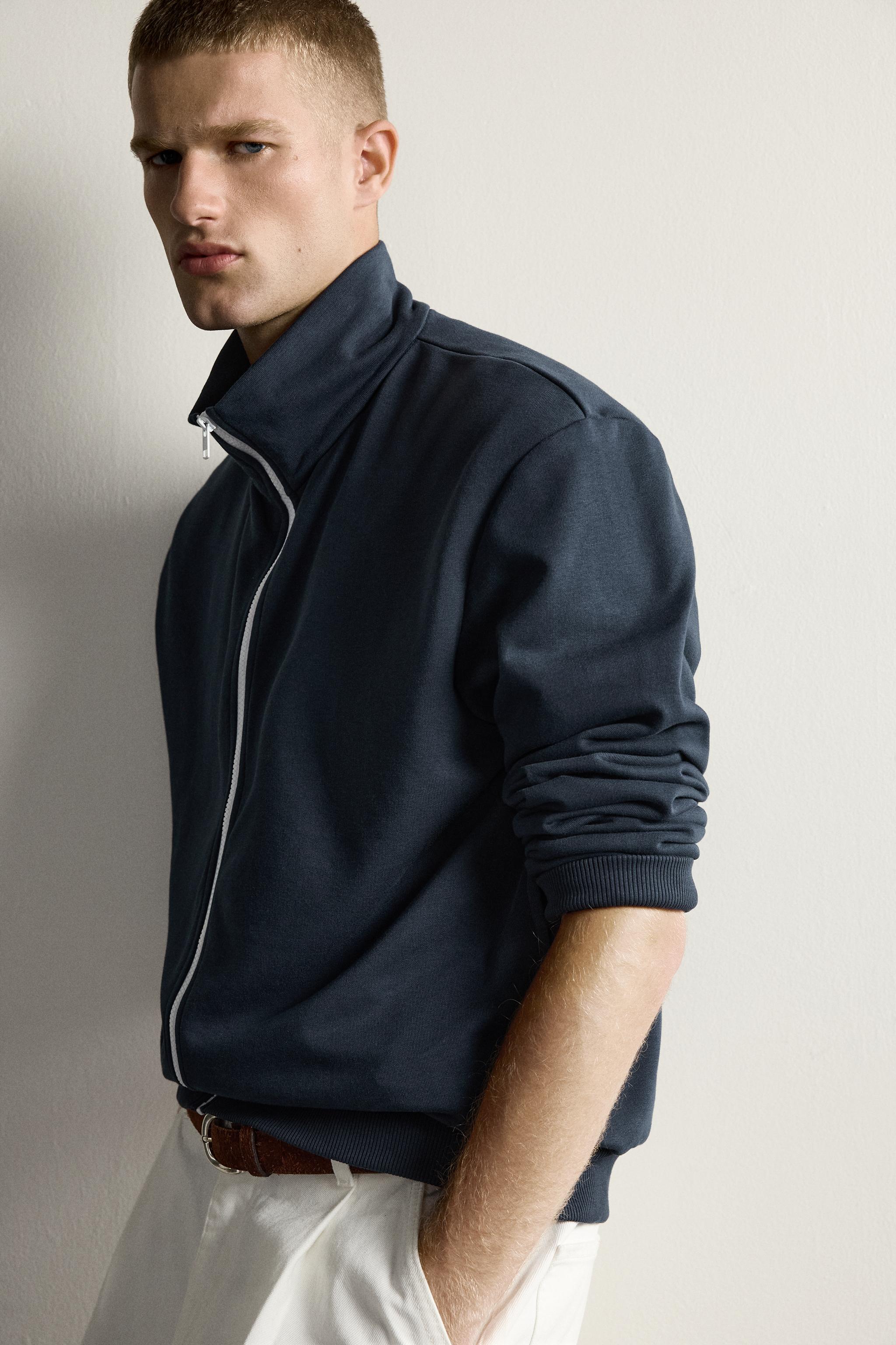 SWEAT ZIPPÉ RELAXED FIT CONTRASTANT