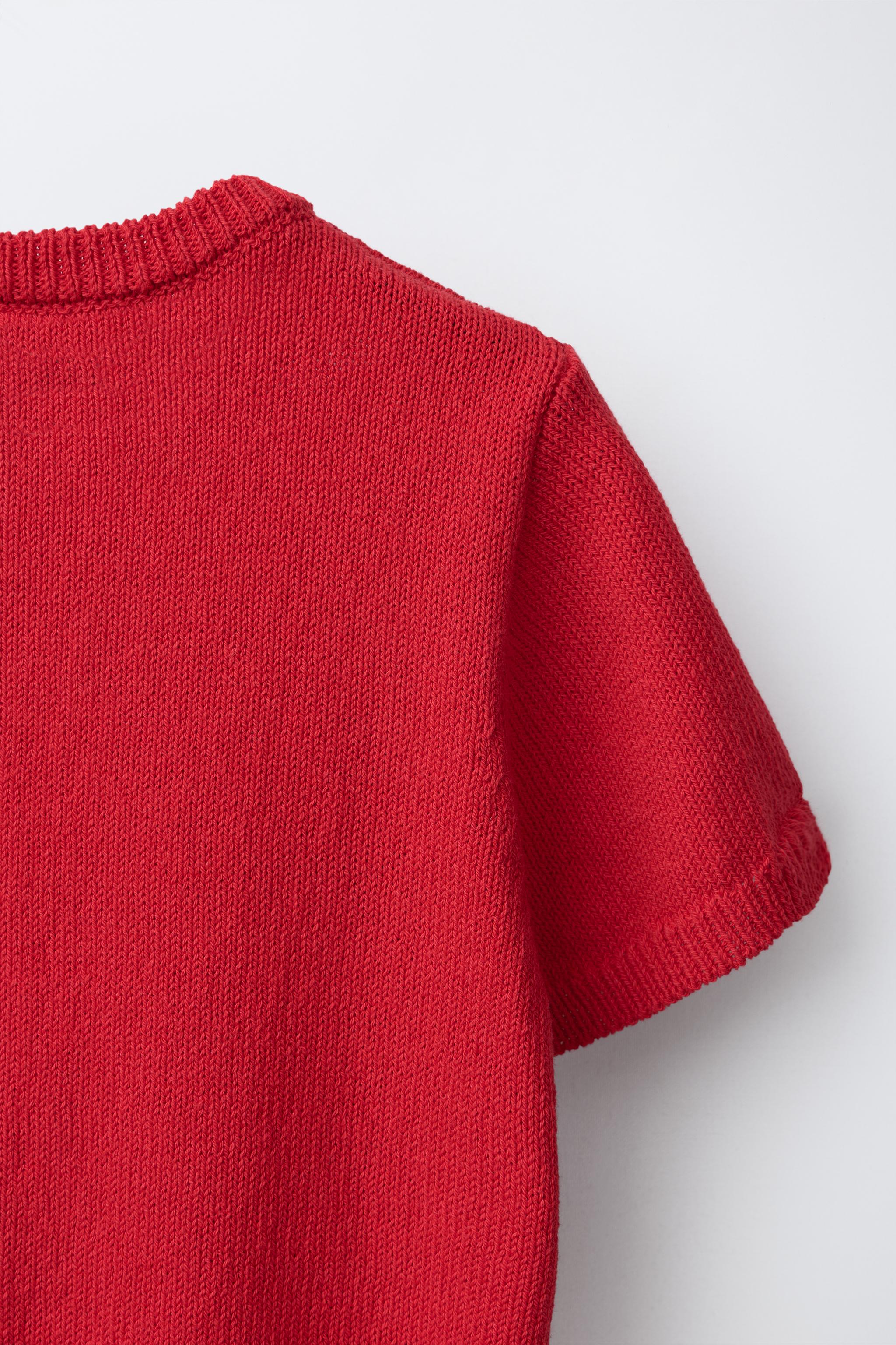 SHORT SLEEVE KNIT CARDIGAN