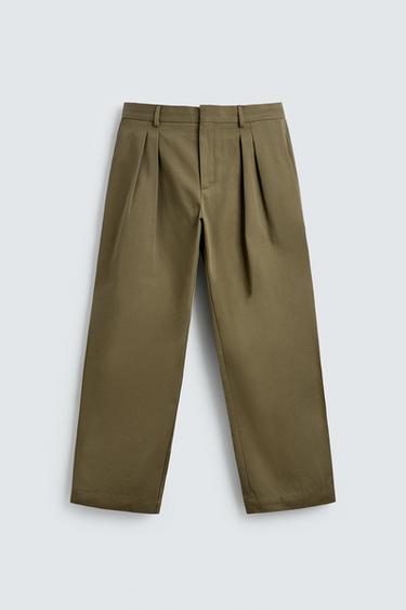 PANTALÓN CHINÉS PREGOS AARON LEVINE X ZARA - Caqui de Zara