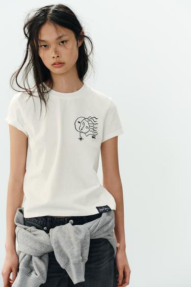 ISABELLE FELIU EMBROIDERED T-SHIRT — White 3
