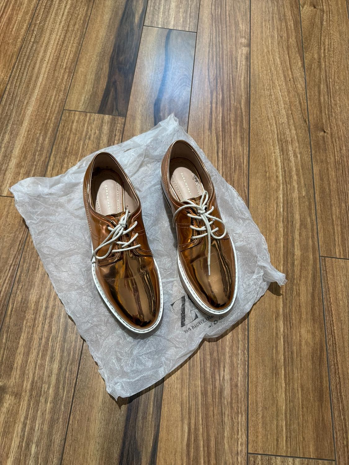 SILVER PLATFORM DERBY SHOES - Image 5