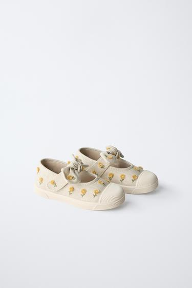 BAMBA BORDADA LAZO - Blanco Crudo de Zara