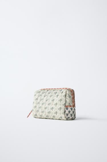 FLORAL TOILETRY BAG - Ecru White by Zara - Image 1