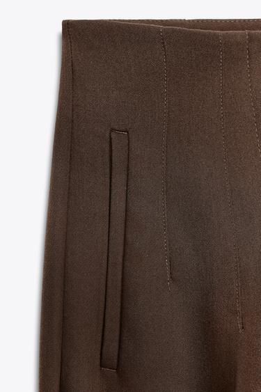 HOSE MIT HOHEM BUND - Braun von Zara