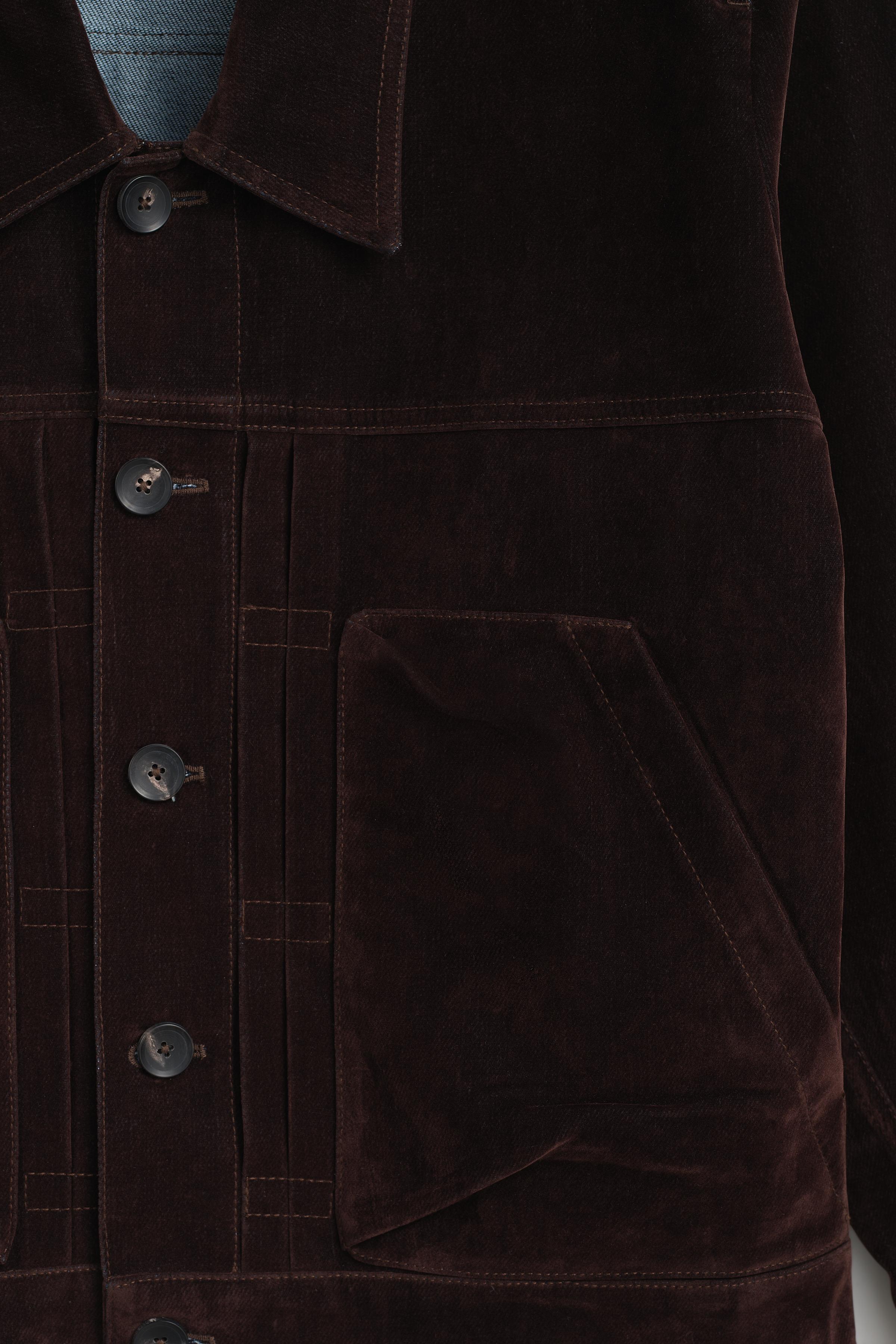 BLOUSON COURT EN DENIM FLOQUÉ