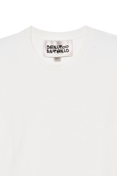 SLIM CROPPED FIT T-SHIRT - Oyster-white by Zara - Image 4