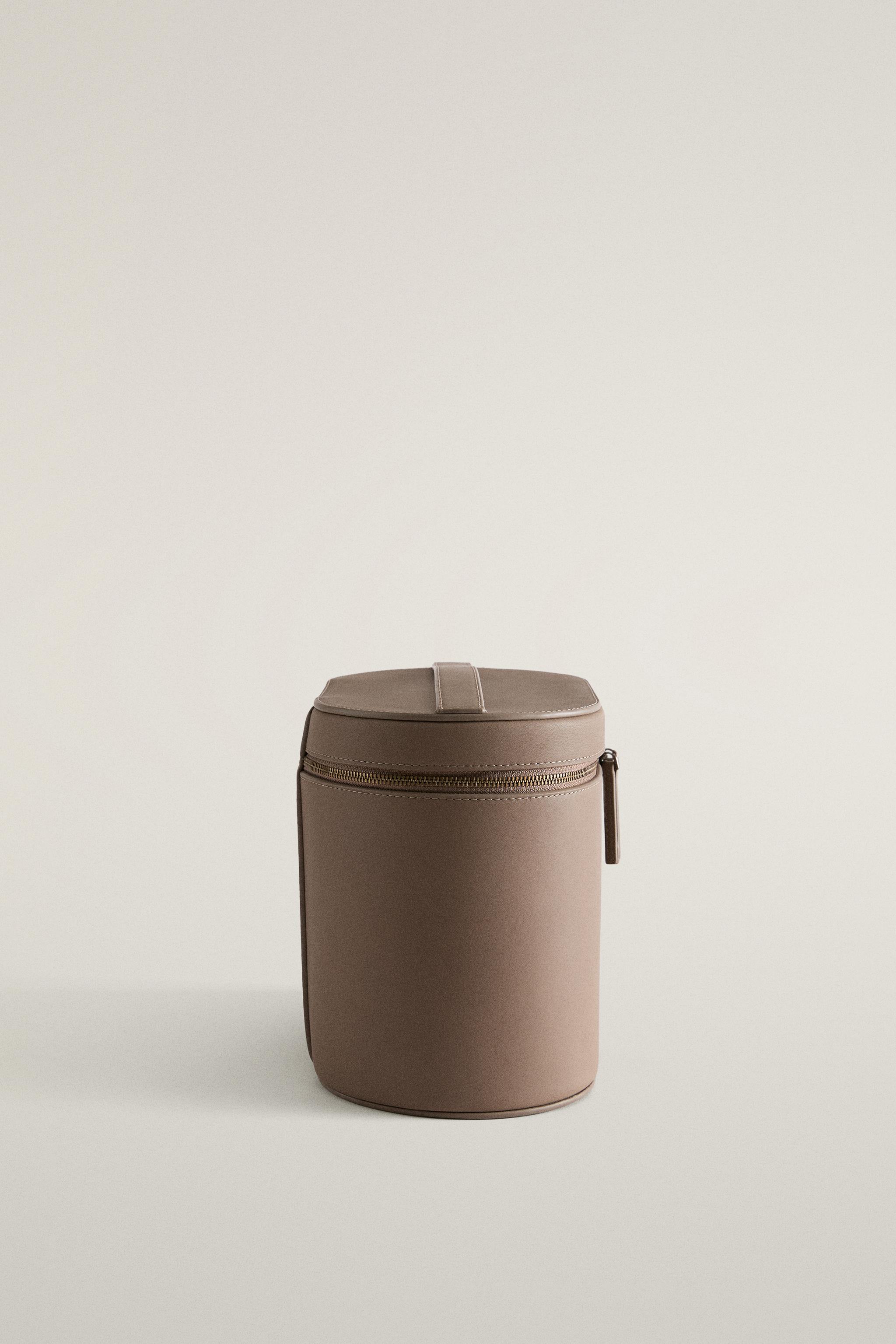 TROUSSE DE TOILETTE CUIR NAPPA MIROIR