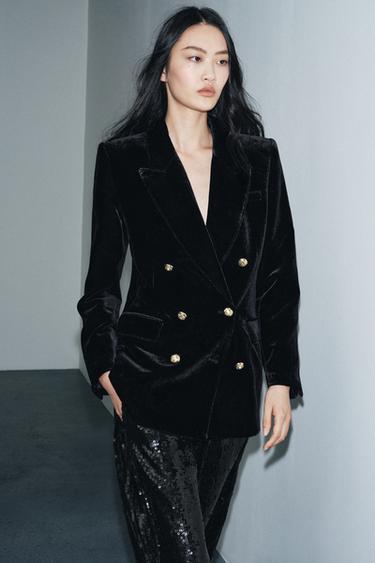 BLAZER TERCIOPELO ZW COLLECTION LIMITED EDITION - Negro de Zara