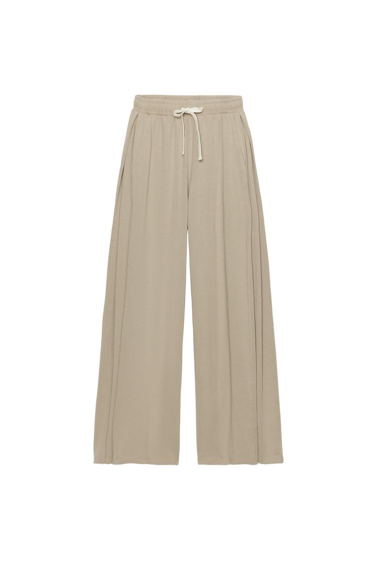 COTTON PLEATED TROUSERS