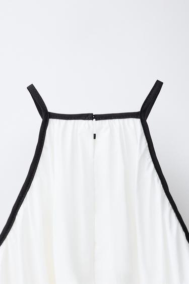 HALTERNECK BOW DRESS - White by Zara - Image 3