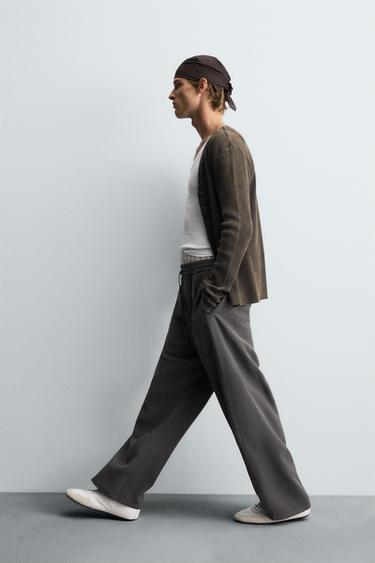 FLOWING TROUSERS WITH STITCHING - Dark grey de Zara - Image 5