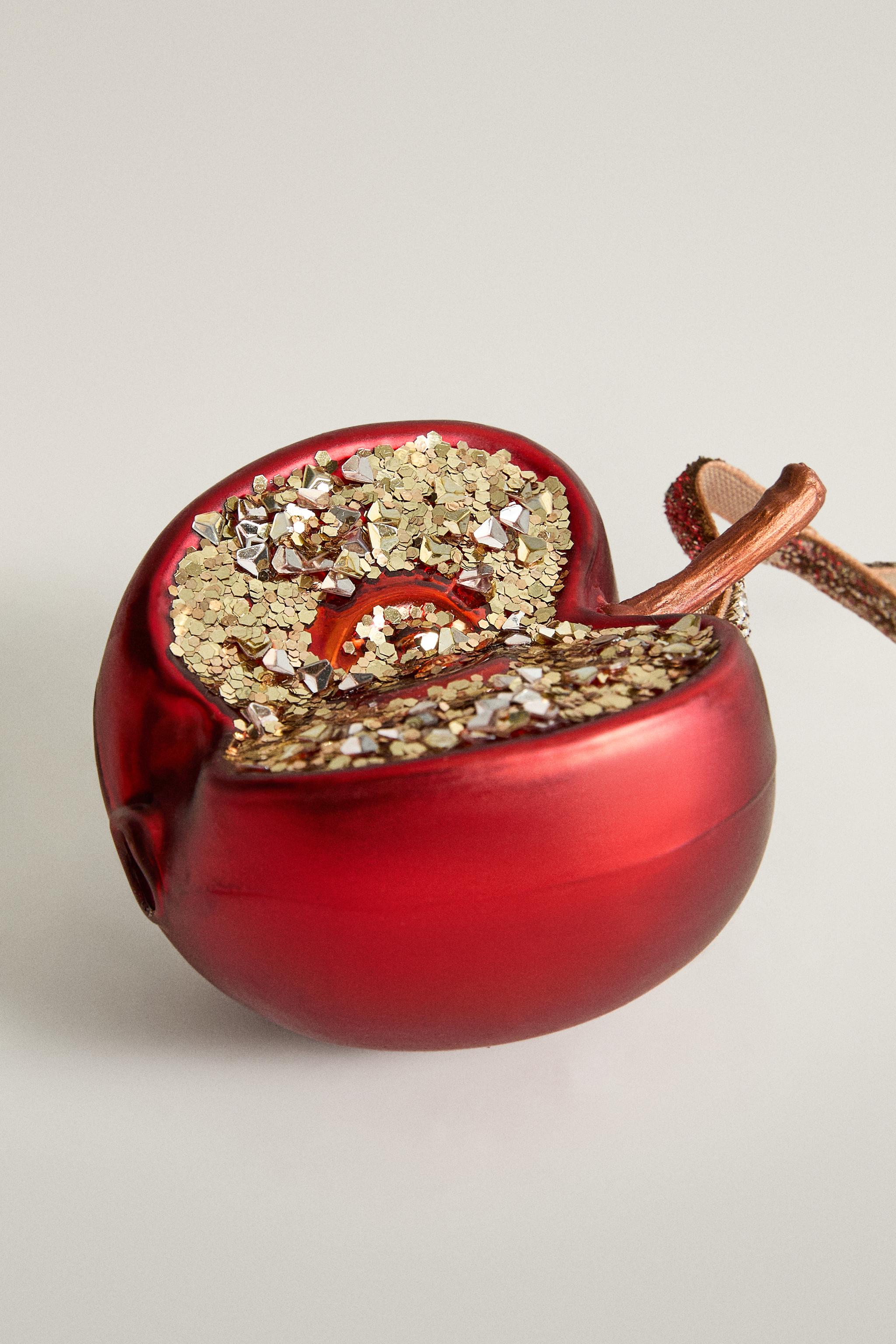 Glass Apple Christmas Tree Ornament
