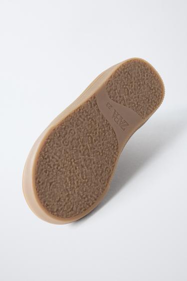 LEATHER BOOTS - Beige by Zara - Image 6