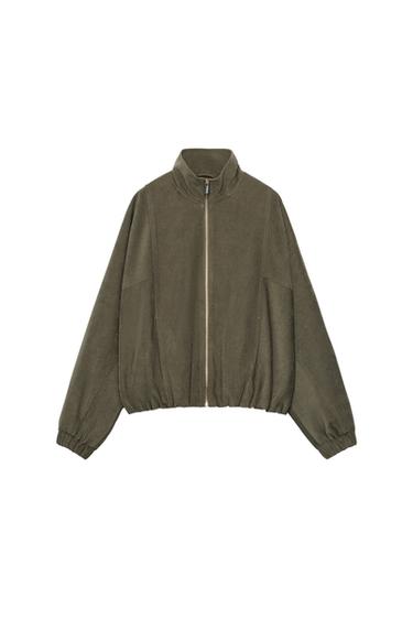 CHAQUETA BOMBER CUELLO SUBIDO - Khaki de Zara