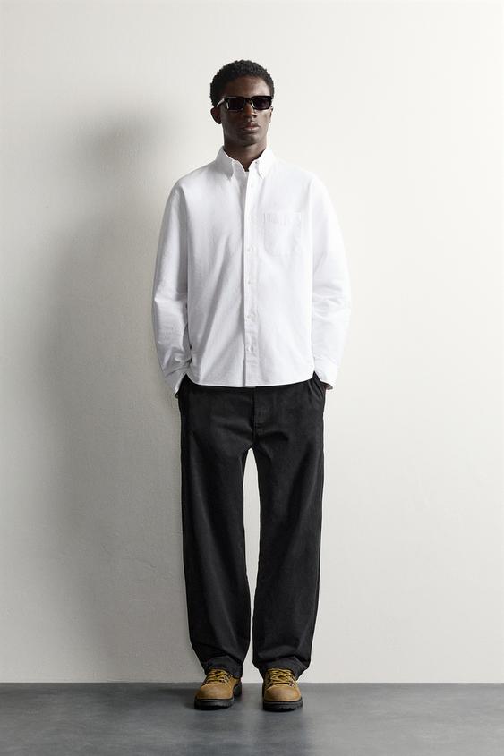 PANTALÓN CHINO AJUSTE RECTO - Negro de Zara - Imagen 0