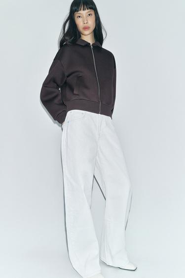 SCUBA-EFFECT BOMBERJACK - DONKERBRUIN van Zara - Afbeelding 0