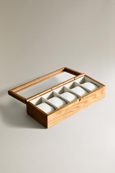 BOÎTE À MONTRES EN BOIS - Marron de Zara - Image 4
