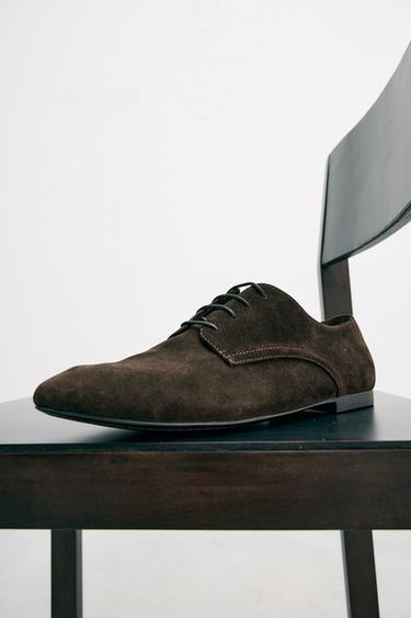 Zara LEATHER DRESS SHOES - Brown