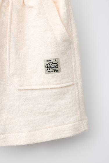 SHORT EN CRÊPE UNIE - Écru de Zara - Image 3