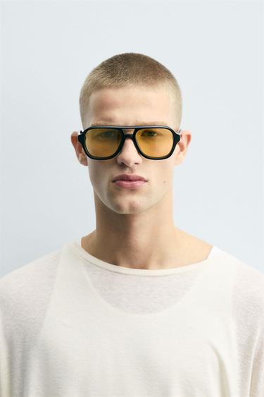 Zara SQUARE SUNGLASSES - Black - Image 0