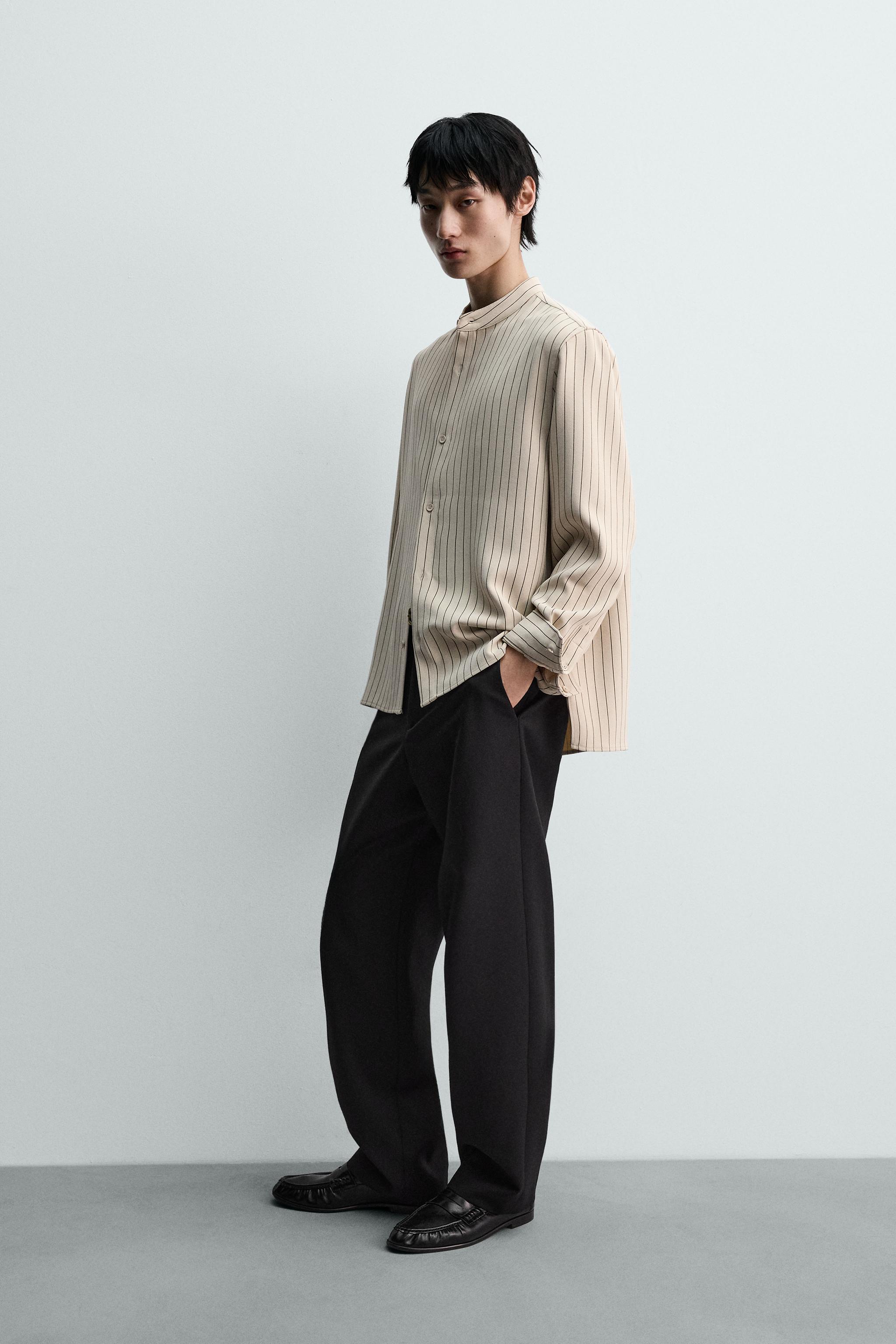 ZARA ストライプ柄リラックスフィットパンツ EU40(JP31) 完売品⭐︎ZARA ザラ ストライプ柄リラックスフィットパンツ 40（JP31
